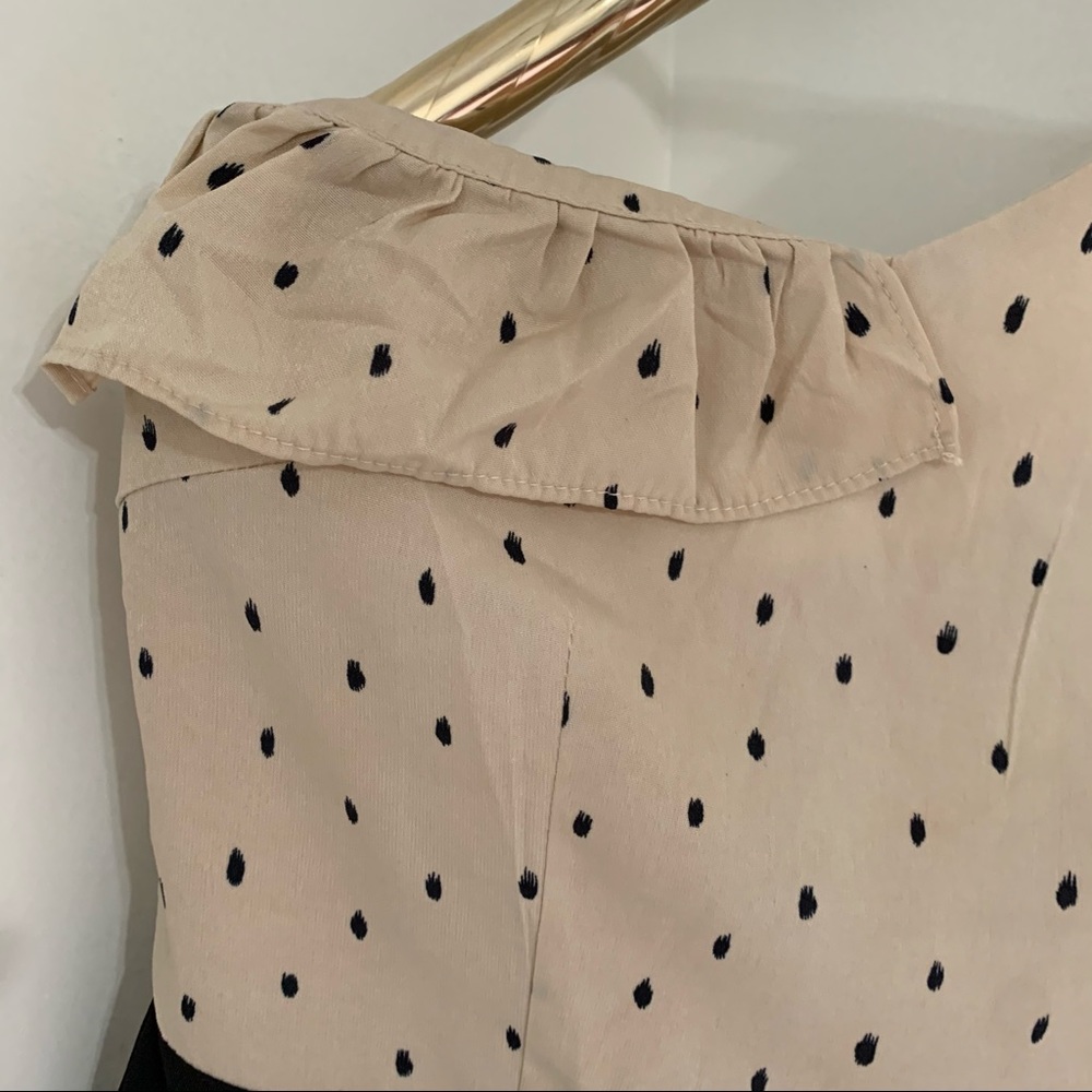 *NWT* Nasty Gal One Sleeve Polka Dot Bodysuit - Picture 3 of 9